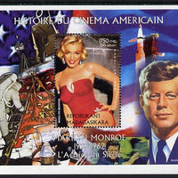 Madagascar 1999 History of American Cinema - Marilyn Monroe #9 (with JFK & Apollo 11 in background) perf m/sheet unmounted mint. Note this item is privately produced and is offered purely on its thematic appeal