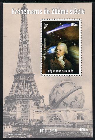 Guinea - Conakry 1998 Events of the 20th Century 1910-1919 Return of Halleys Comet perf souvenir sheet unmounted mint. Note this item is privately produced and is offered purely on its thematic appeal