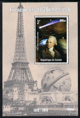 Guinea - Conakry 1998 Events of the 20th Century 1910-1919 Return of Halleys Comet perf souvenir sheet unmounted mint. Note this item is privately produced and is offered purely on its thematic appeal