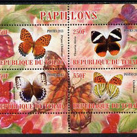 Chad 2013 Butterflies #01 perf sheetlet containing 4 values unmounted mint