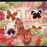 Chad 2013 Butterflies #01 imperf sheetlet containing 4 values unmounted mint