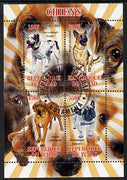 Chad 2013 Dogs #1 perf sheetlet containing 4 values fine cto used