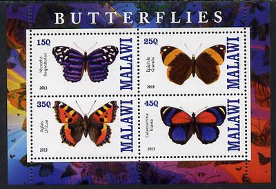 Malawi 2013 Butterflies perf sheetlet containing 4 values unmounted mint