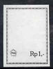 Indonesia 1966 Pres Sukarno 1r imperf proof of frame only in black unmounted mint as SG 1089*