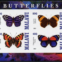 Malawi 2013 Butterflies imperf sheetlet containing 4 values unmounted mint