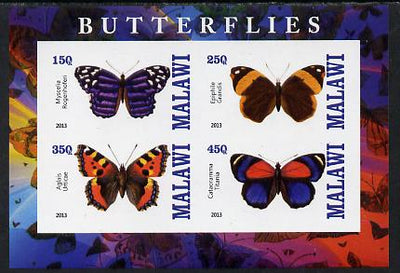 Malawi 2013 Butterflies imperf sheetlet containing 4 values unmounted mint