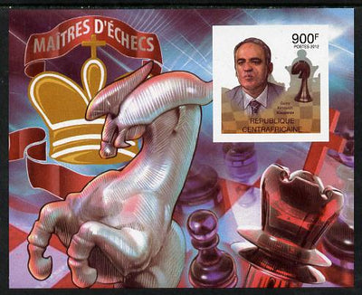 Central African Republic 2012 Chess Grandmasters - Garry Kasparov imperf souvenir sheet unmounted mint. Note this item is privately produced and is offered purely on its thematic appeal, it has no postal validity