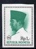 Indonesia 1966 Pres Sukarno 1r imperf composite proof in black & green unmounted mint as SG 1089*