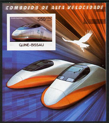 Guinea - Bissau 2012 High Speed Trains - Acela Express imperf souvenir sheet unmounted mint