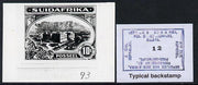 South Africa 1922 KG5 Pictorial issue B&W photograph of original essay for House of Assembly denominated 10s approximately twice stamp-size. Official photograph from the original artwork held by the Government Printer in Pretoria ……Details Below