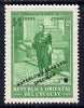 Uruguay 1952 Death Centenary of General Artigas 14c Artigas standing Printer's sample in green (issued stamp was deep blue) overprinted Waterlow & Sons SPECIMEN with security punch hole without gum, as SG 1017