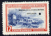 Uruguay 1954 Gateway at Montevideo 12c Printer's sample in blue & red (issued stamp was sepia & blue) overprinted Waterlow & Sons SPECIMEN with security punch hole without gum, as SG 1036