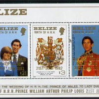 Belize 1982 Birth of Prince William m/sheet (2nd series) unmounted mint SG MS 720