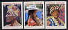 French Polynesia 1987 Polynesian Faces #3 imperf set of 3 from limited printing, unmounted mint as SG 498-500*