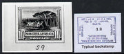 South Africa 1926-27 issue B&W photograph of original 10s Groot Schour essay (similar to issued 3d) inscribed in English, approximately twice stamp-size. Official photograph from the original artwork held by the Government Printer……Details Below