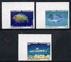 French Polynesia 1983 Fishes #4 imperf set of 3 from limited printing, unmounted mint as SG 386-88*