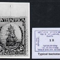 South Africa 1926-27 issue Public Works Dept B&W photograph of original 1d Dromedaris essay inscribed in English, approximately twice stamp-size. Official photograph from the original artwork held by the Government Printer in Pret……Details Below