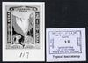 South Africa 1926-27 issue Public Works Dept B&W photograph of original 1s Victoria Falls essay inscribed bilingually, approximately twice stamp-size. Official photograph from the original artwork held by the Government Printer in……Details Below