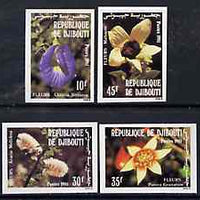 Djibouti 1981 Flowers imperf set of 4 from limited printing, as SG 831-34