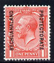 Bechuanaland 1913 opt on Great Britain KG5 1d scarlet unmounted mint, SG 74