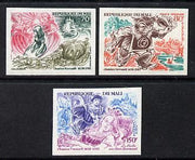 Mali 1972 Charles Perrault's Fairy Tales imperf set of 3 from limited printing unmounted mint as SG 330-32