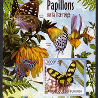 Burundi 2012 Endangered Butterflies #2 imperf deluxe sheet unmounted mint