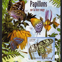 Burundi 2012 Endangered Butterflies #3 imperf deluxe sheet unmounted mint