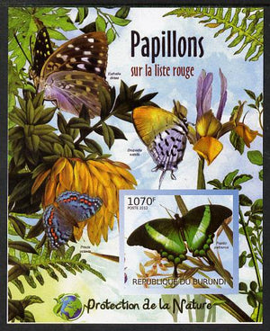 Burundi 2012 Endangered Butterflies #4 imperf deluxe sheet unmounted mint