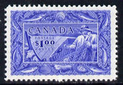 Canada 1951 Fisherman $1 ultramarine unmounted mint, SG 433