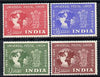 India 1949 KG6 75th Anniversary of Universal Postal Union set of 4 mounted mint, SG 325-8