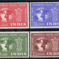 India 1949 KG6 75th Anniversary of Universal Postal Union set of 4 mounted mint, SG 325-8