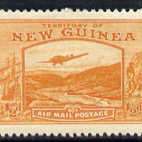 New Guinea 1939 Junkers G.31F over Bulolo Goldfields 1/2d orange mounted mint SG 212