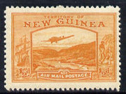 New Guinea 1939 Junkers G.31F over Bulolo Goldfields 1/2d orange mounted mint SG 212
