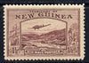 New Guinea 1939 Junkers G.31F over Bulolo Goldfields 1.5d claret mounted mint SG 214