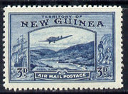 New Guinea 1939 Junkers G.31F over Bulolo Goldfields 3d blue mounted mint SG 216