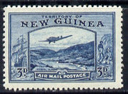 New Guinea 1939 Junkers G.31F over Bulolo Goldfields 3d blue mounted mint SG 216