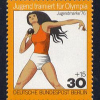 Germany - West Berlin 1976 Shot Putt 30pf from Olympics set unmounted mint SG B501
