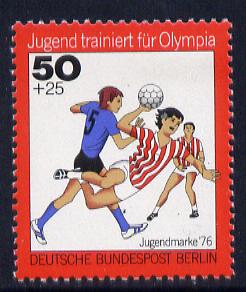 Germany - West Berlin 1976 Handball 50pf from Olympics set unmounted mint SG B503