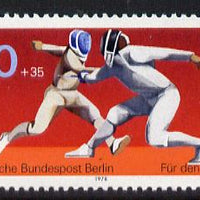 Germany - West Berlin 1978 Sport Promotion - Fencing 70pf unmounted mint SG B552