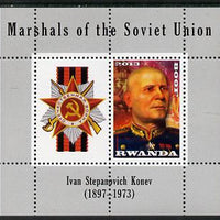 Rwanda 2013 Marshals of the Soviet Union - Ivan Stepanovich Konev perf sheetlet containing 1 value & label unmounted mint