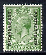 Bechuanaland 1913 opt on Great Britain KG5 0.5d green unmounted mint, SG 73