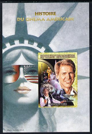 Madagascar 1999 History of American Cinema - Harrison Ford imperf m/sheet unmounted mint. Note this item is privately produced and is offered purely on its thematic appeal