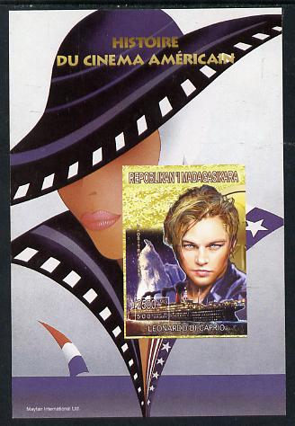 Madagascar 1999 History of American Cinema - Leonardo Di Caprio imperf m/sheet unmounted mint. Note this item is privately produced and is offered purely on its thematic appeal,