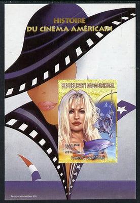 Madagascar 1999 History of American Cinema - Pamela Anderson imperf m/sheet unmounted mint. Note this item is privately produced and is offered purely on its thematic appeal