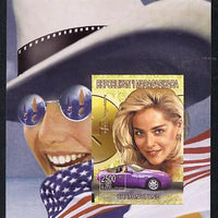 Madagascar 1999 History of American Cinema -Sharon Stone imperf m/sheet unmounted mint. Note this item is privately produced and is offered purely on its thematic appeal