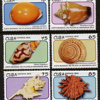 Cuba 2012 Sea Shells perf set of 6 unmounted mint
