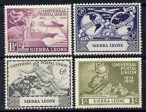 Sierra Leone 1949 KG6 75th Anniversary of Universal Postal Union set of 4 unmounted mint, SG 205-208