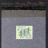 Lesotho 1980 Moscow Olympic games 25s (Football) perforated proof essay mounted on Walsall Security Proof card, rare