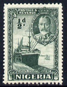 Nigeria 1936 KG5 Pictorial 1/2d green mounted mint, SG 34