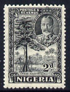 Nigeria 1936 KG5 Pictorial 2d black mounted mint, SG 37